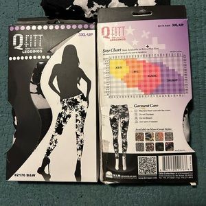 Qfitt Leggings 3XL and Up Black and White